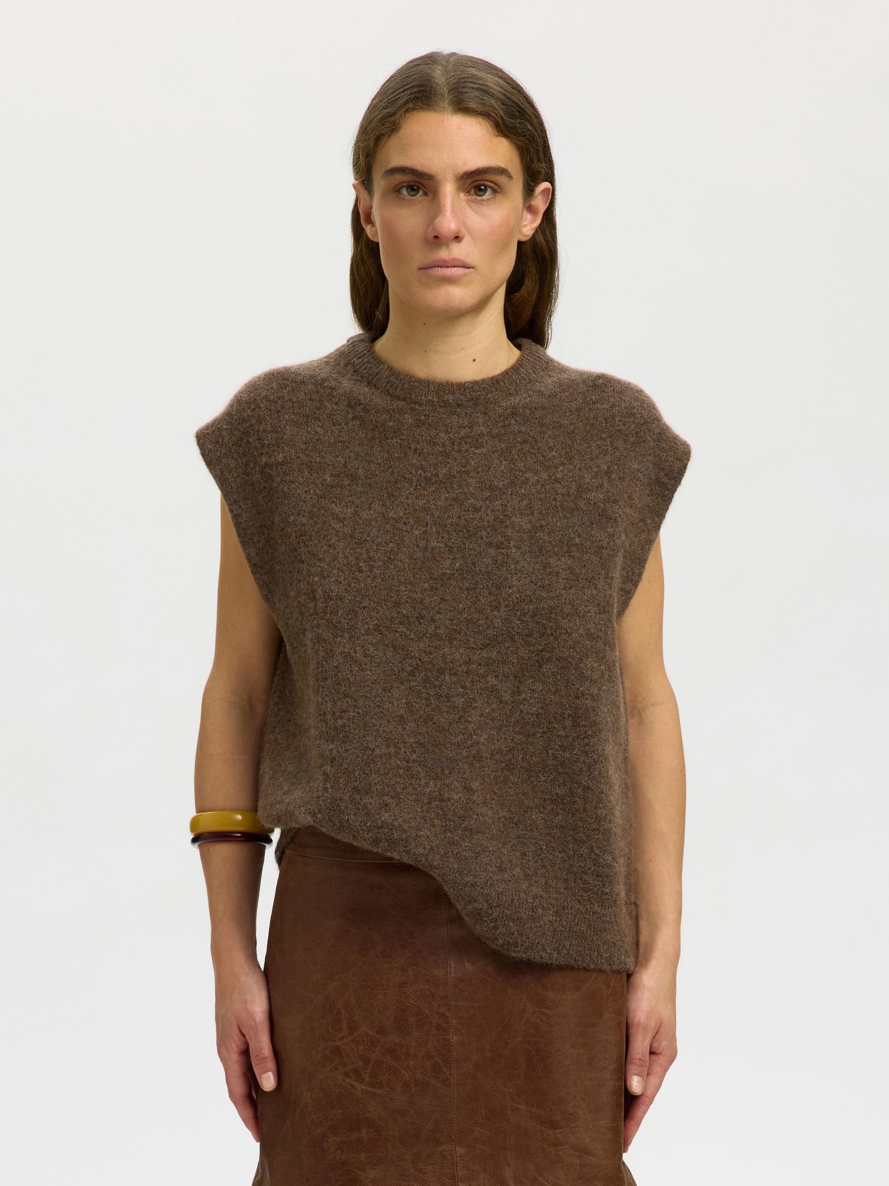 SELECTED Lulu SL Knit Vest - Dachshund