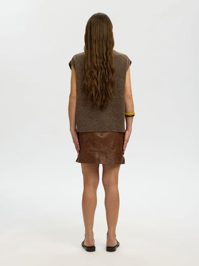 SELECTED Lulu SL Knit Vest - Dachshund