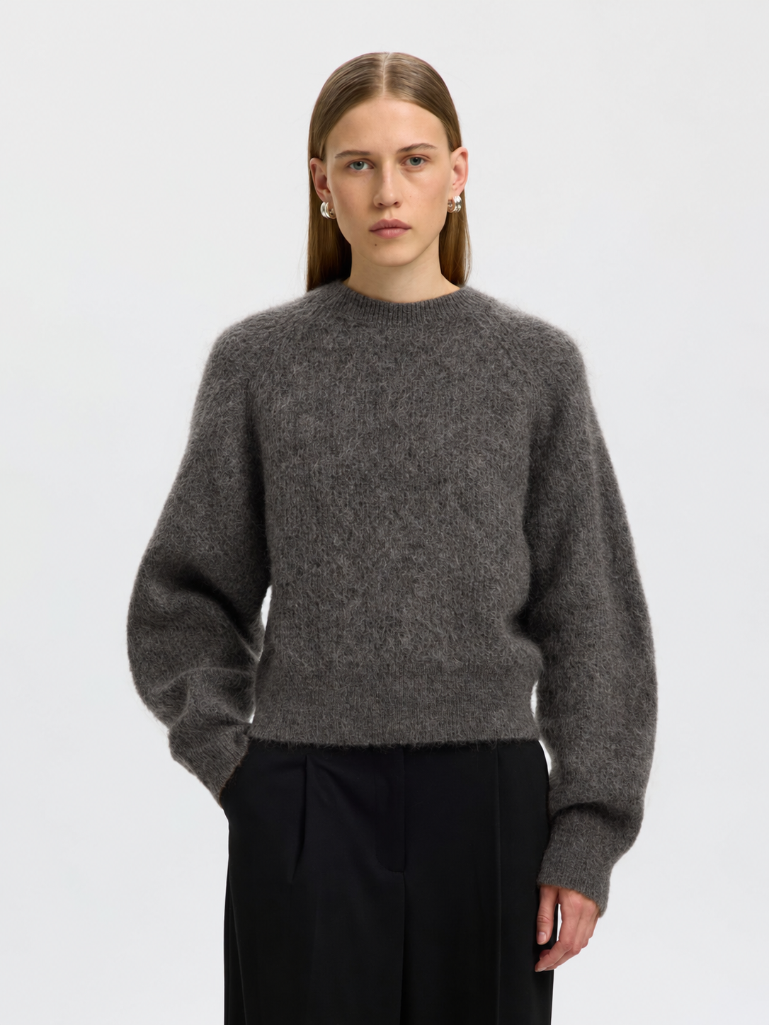 SELECTED Mira Knit - Asphalt