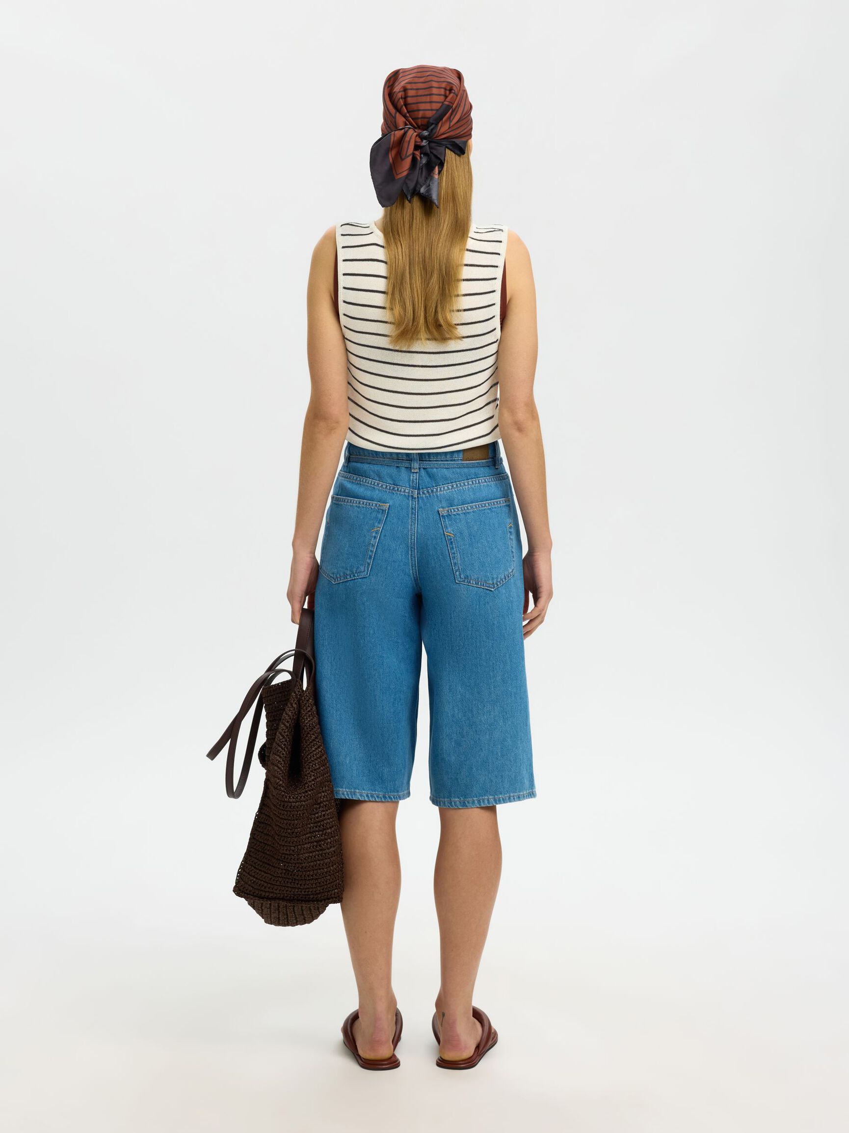 SELECTED Moon Sleeveless Knit Top – Birch & Black