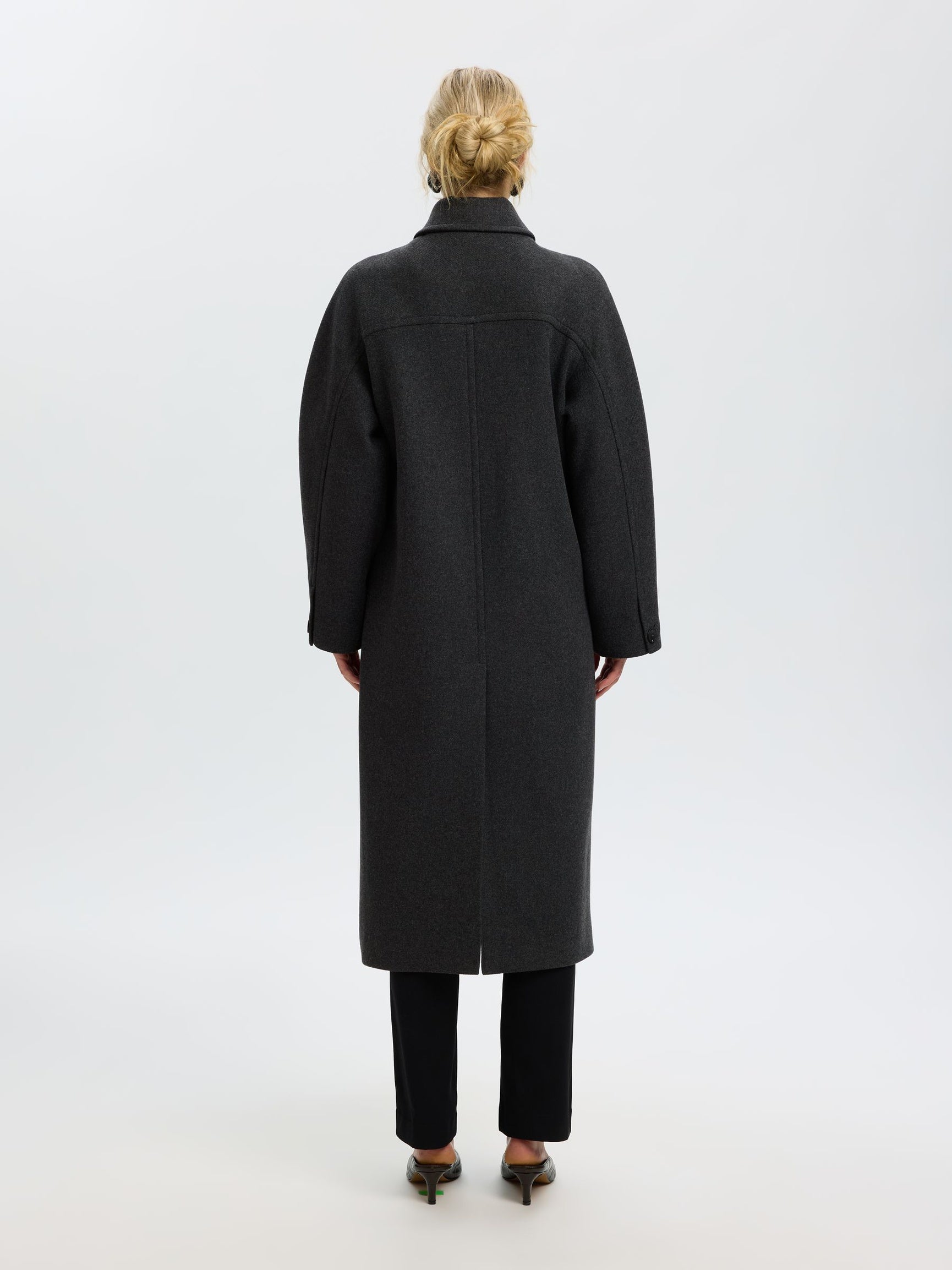 SELECTED Raey Manteco Coat - Dark Grey