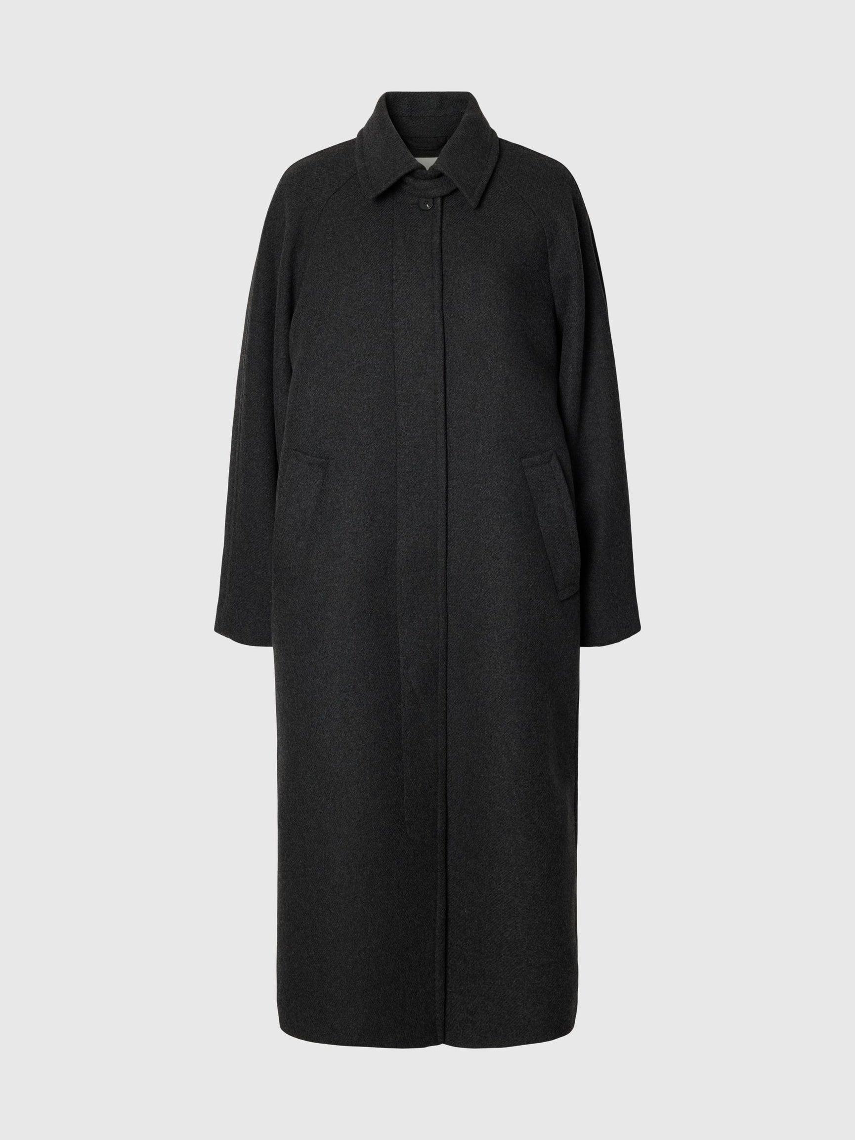 SELECTED Raey Manteco Coat - Dark Grey