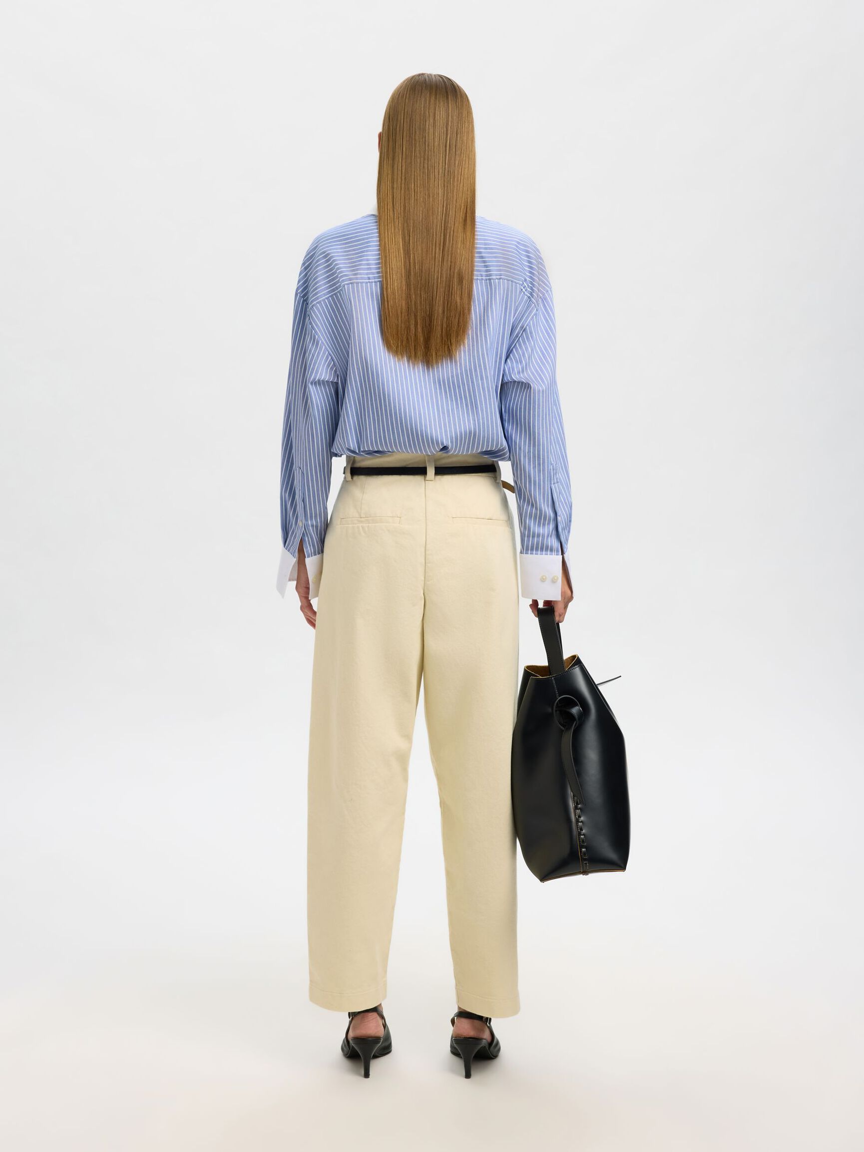 SELECTED Romie Oversize Shirt in Dusty Blue