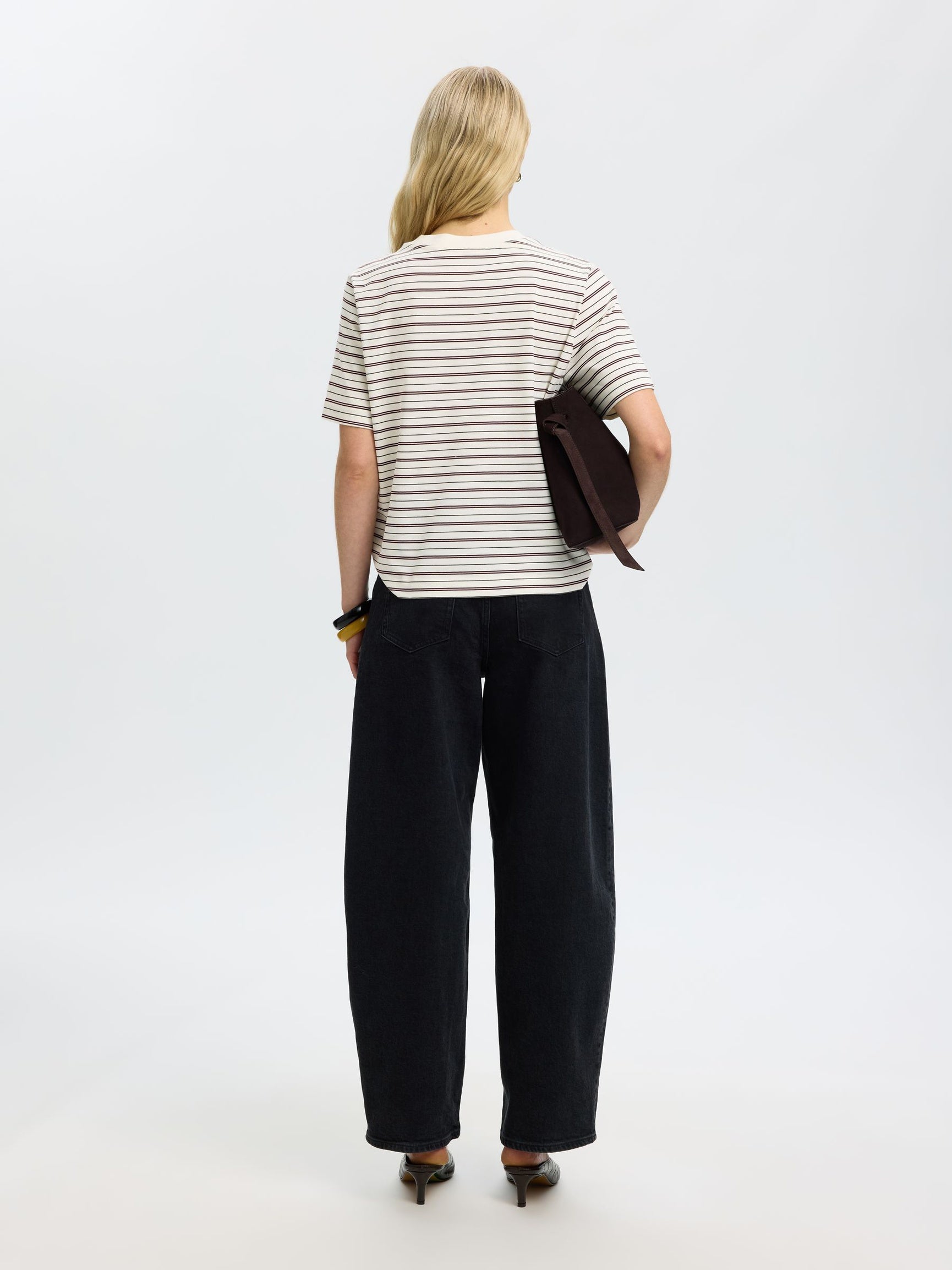 SELECTED SS Striped Boxy Tee - Delicioso, Multi