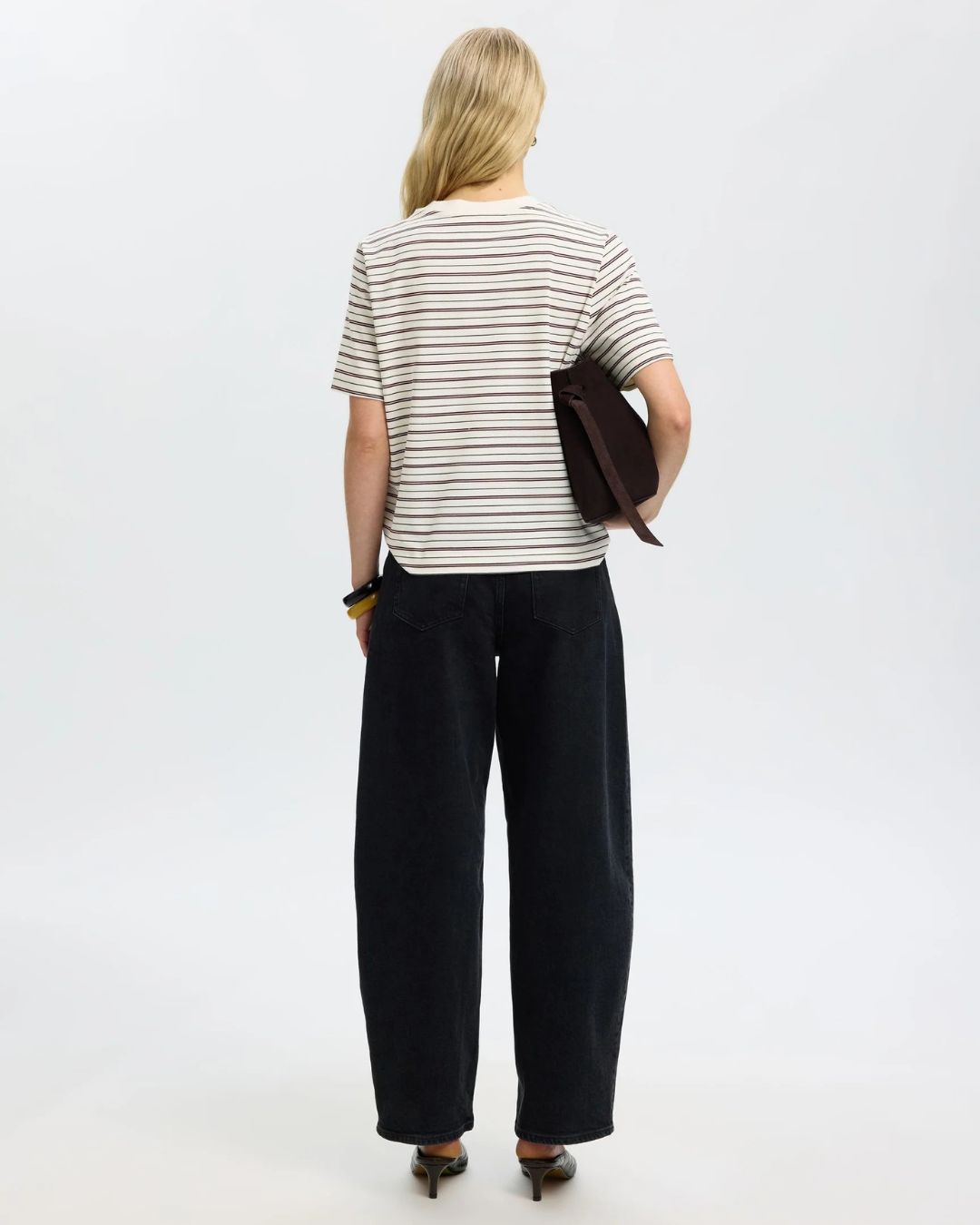 SELECTED SS Striped Boxy Tee - Delicioso, Multi