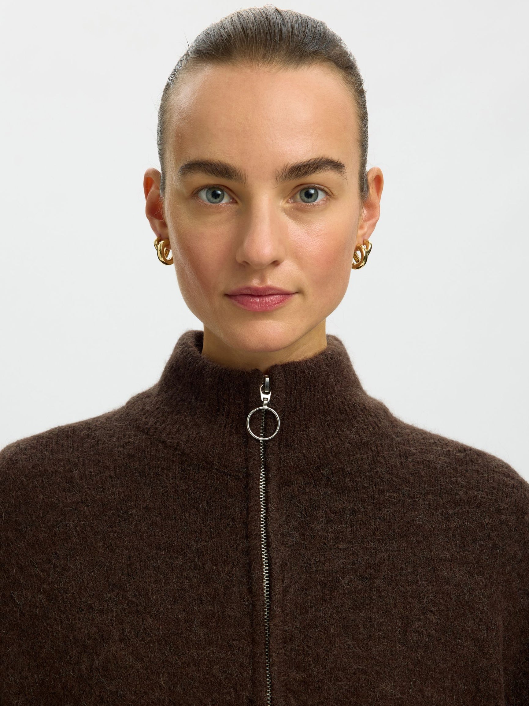 SELECTED Sia Ras Zipper Cardi - Delicioso
