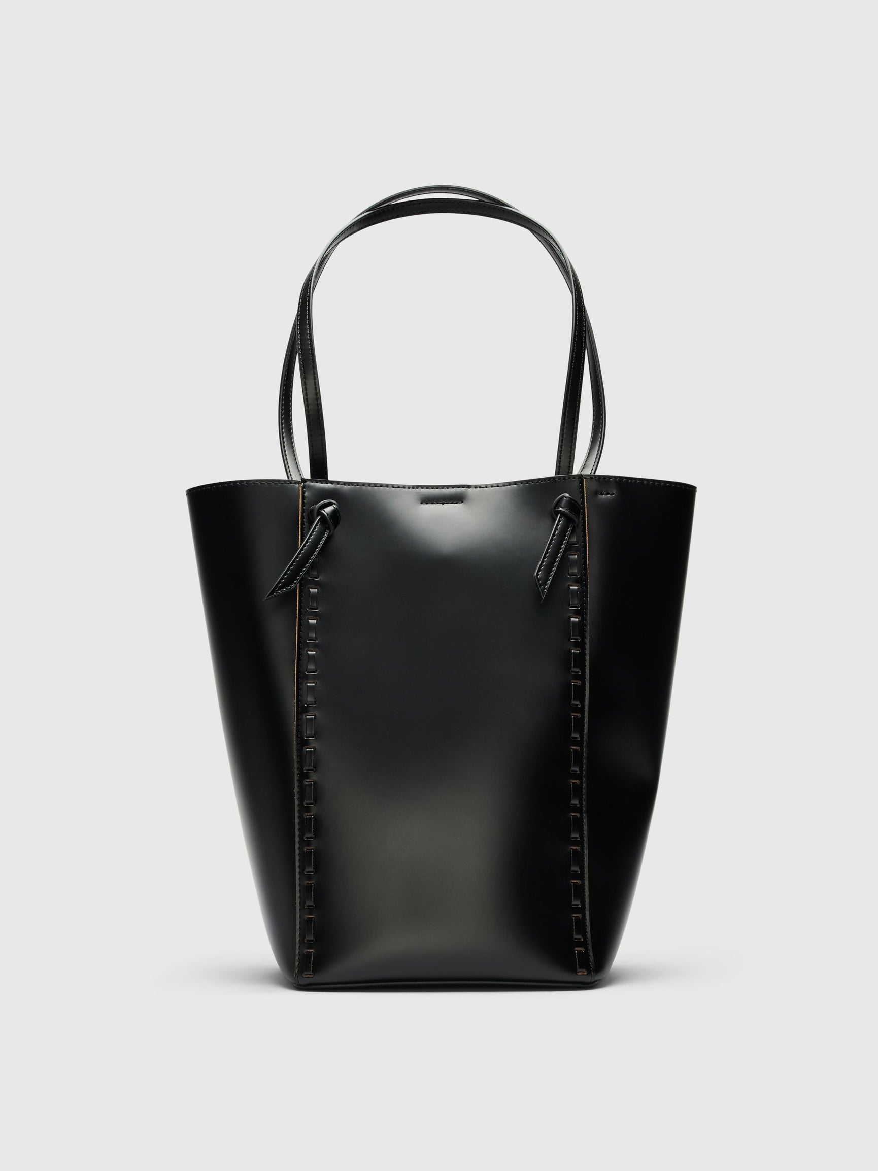 SELECTED Stella Leather Tote - Black
