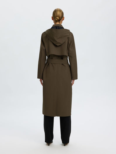 SELECTED Tech Trenchcoat - Grape Leaf