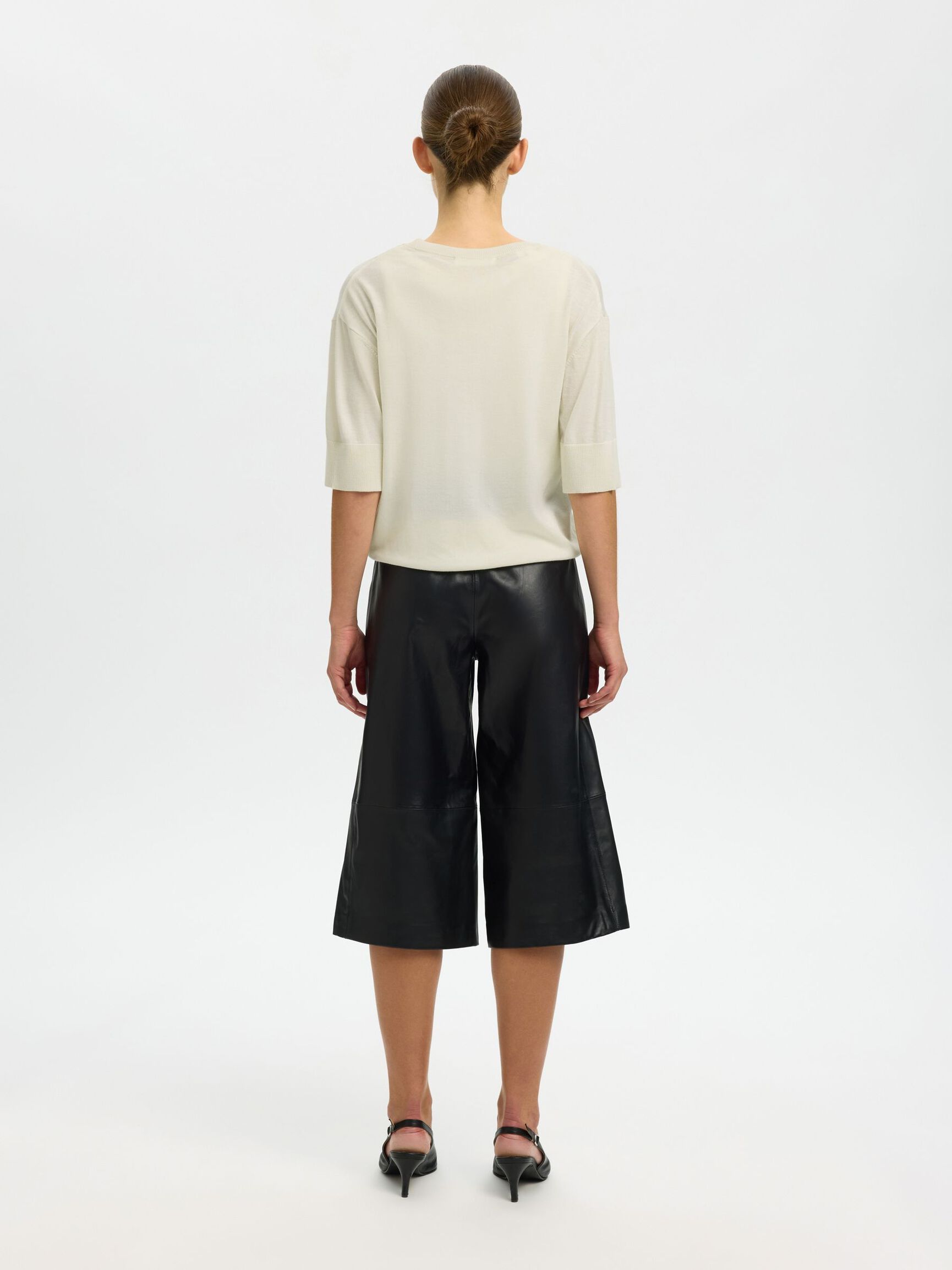 SELECTED Thea SS Knit in Egret