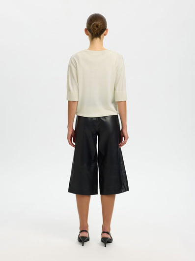 SELECTED Thea SS Knit in Egret