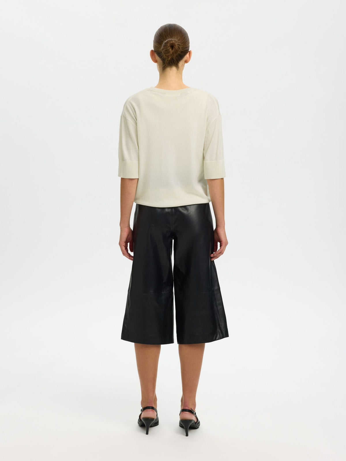 SELECTED Thea SS Knit in Egret