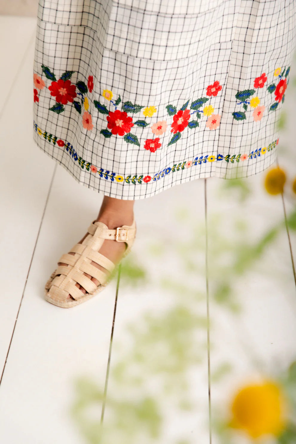 BONTE Sienna Dress in Ecru Multi