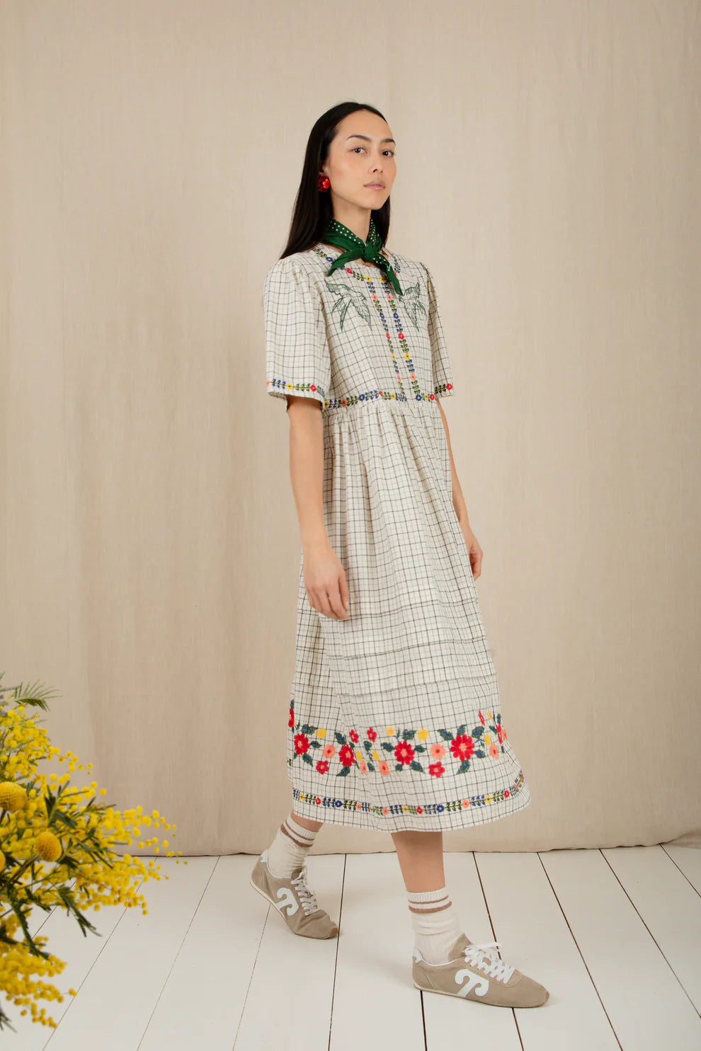 BONTE Sienna Dress in Ecru Multi