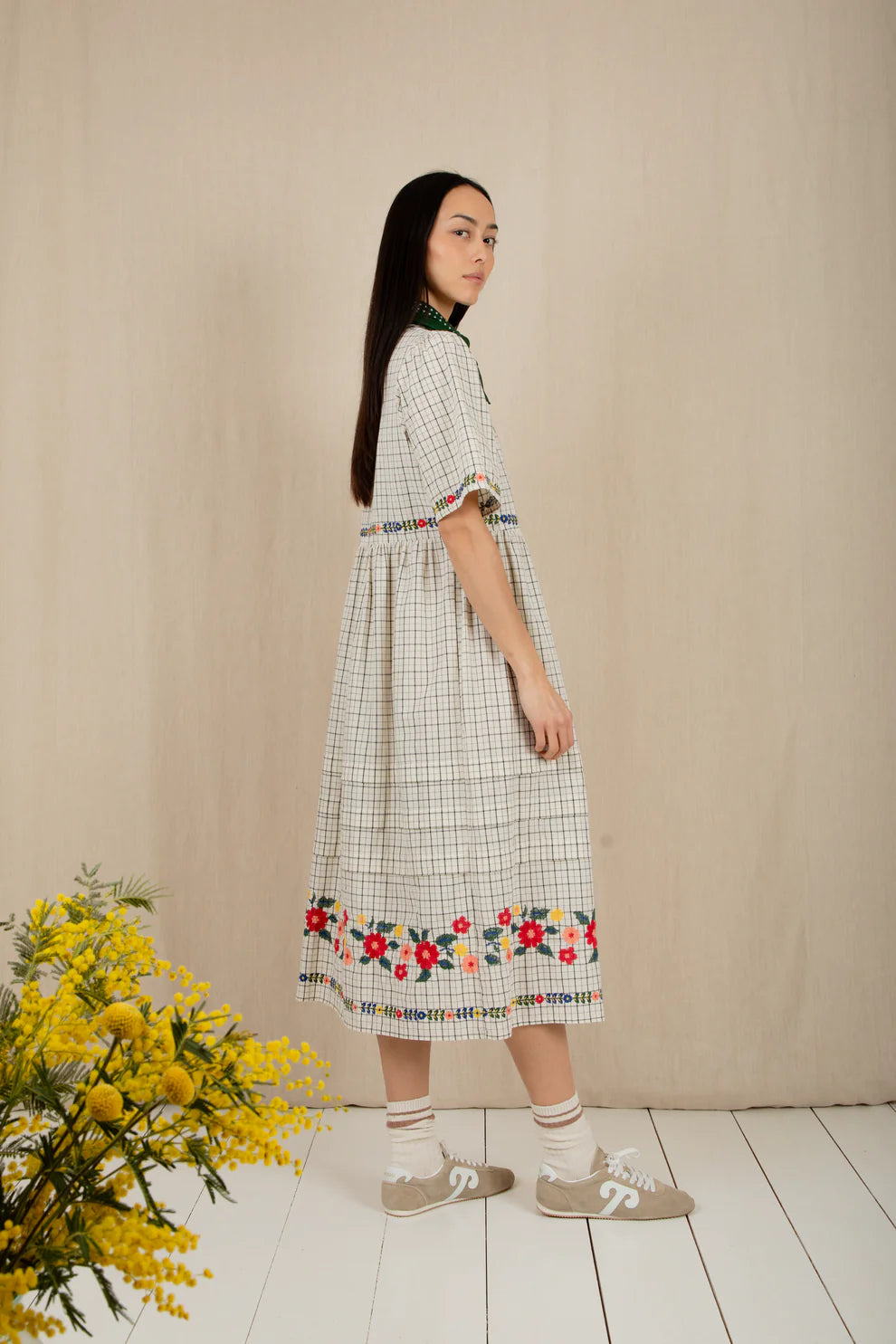 BONTE Sienna Dress in Ecru Multi