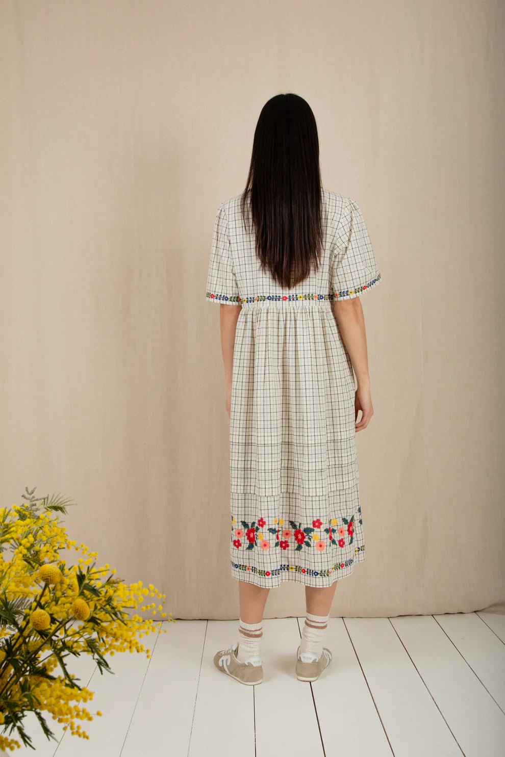 BONTE Sienna Dress in Ecru Multi