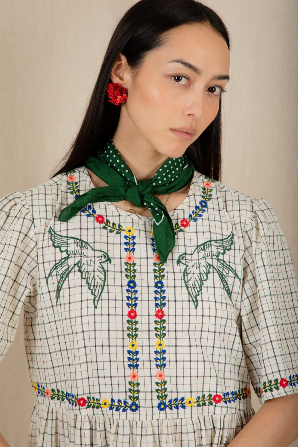 BONTE Sienna Dress in Ecru Multi