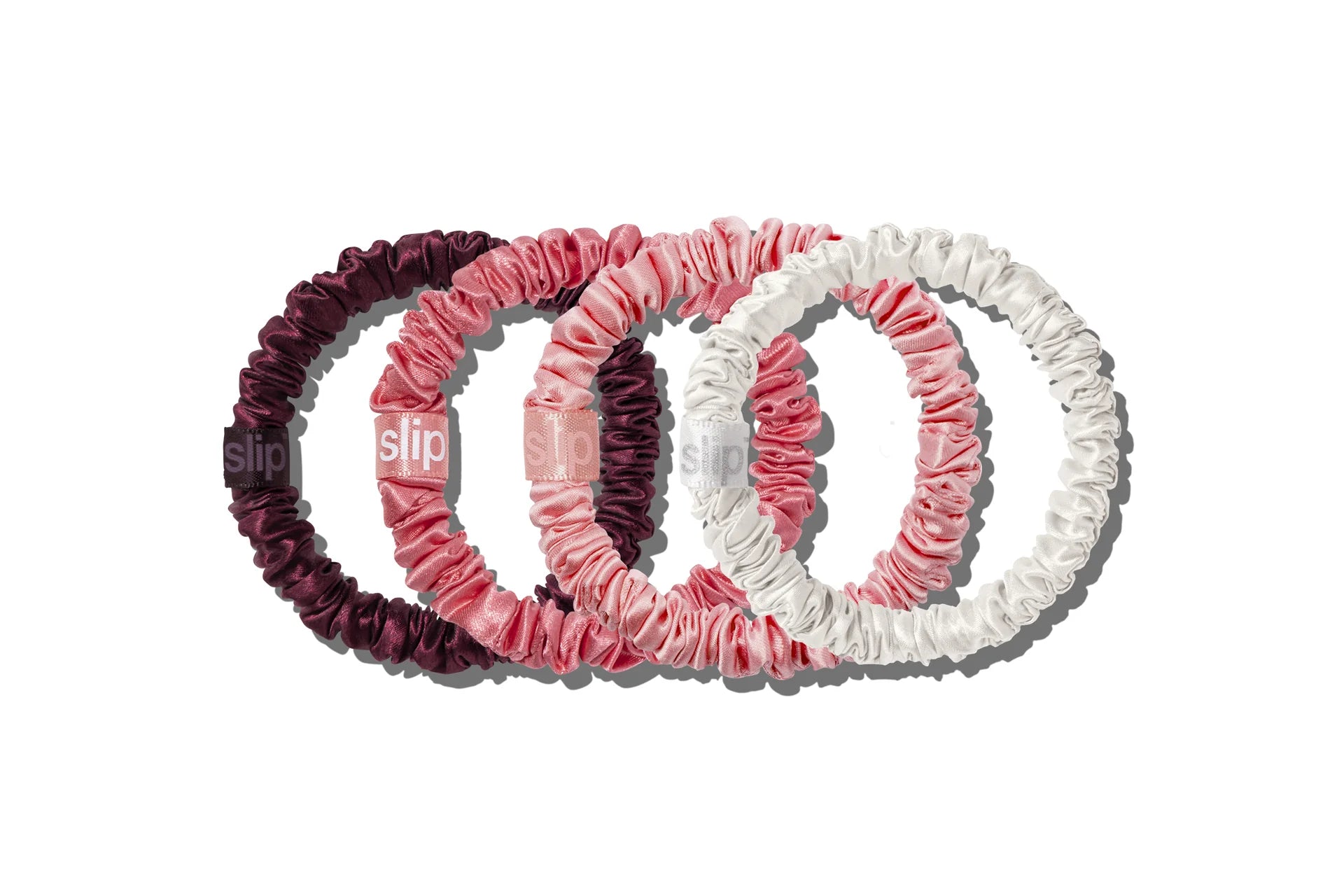 SLIP Set of 4 Ornament Scruchies in Candy Cane