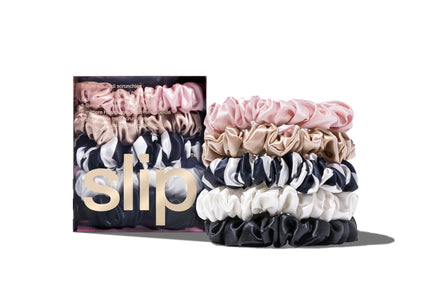 SLIP Midi Scrunchies Set of 5 in Multi