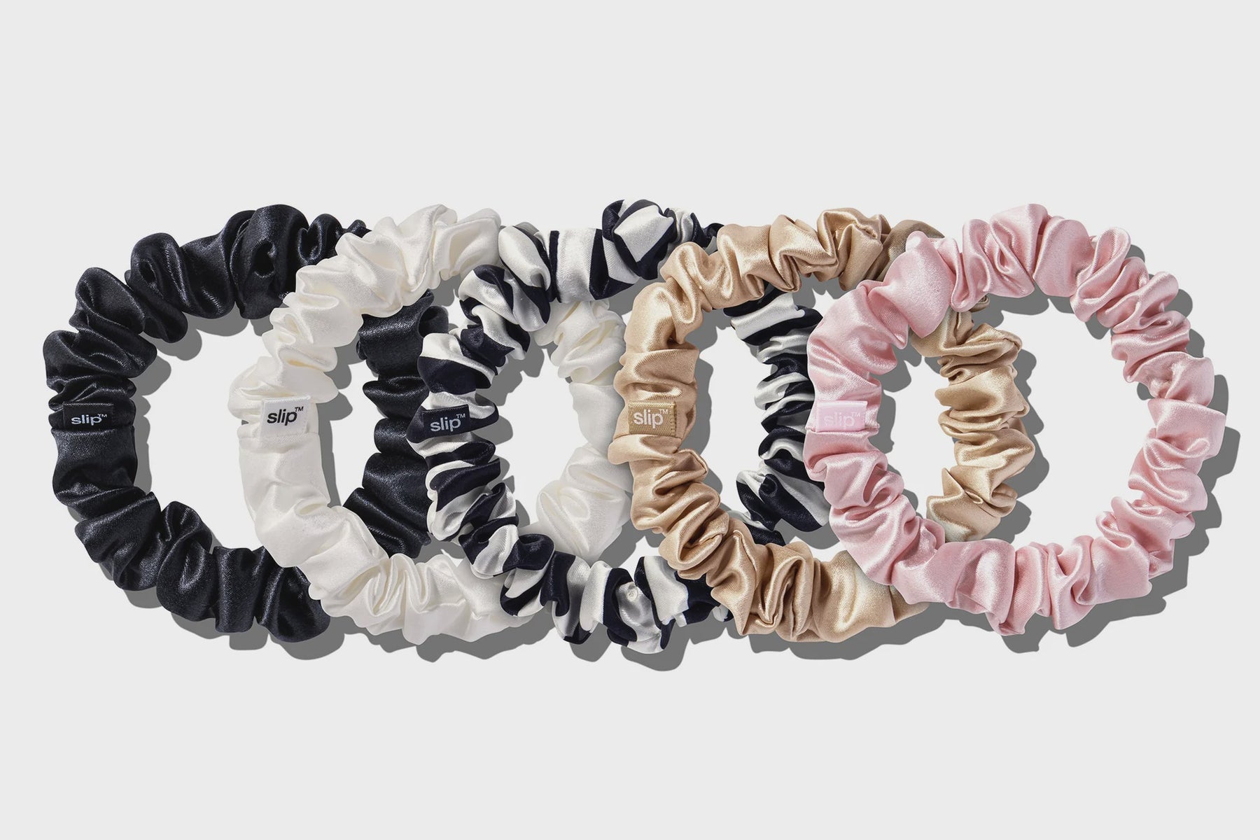 SLIP Midi Scrunchies Set of 5 in Multi