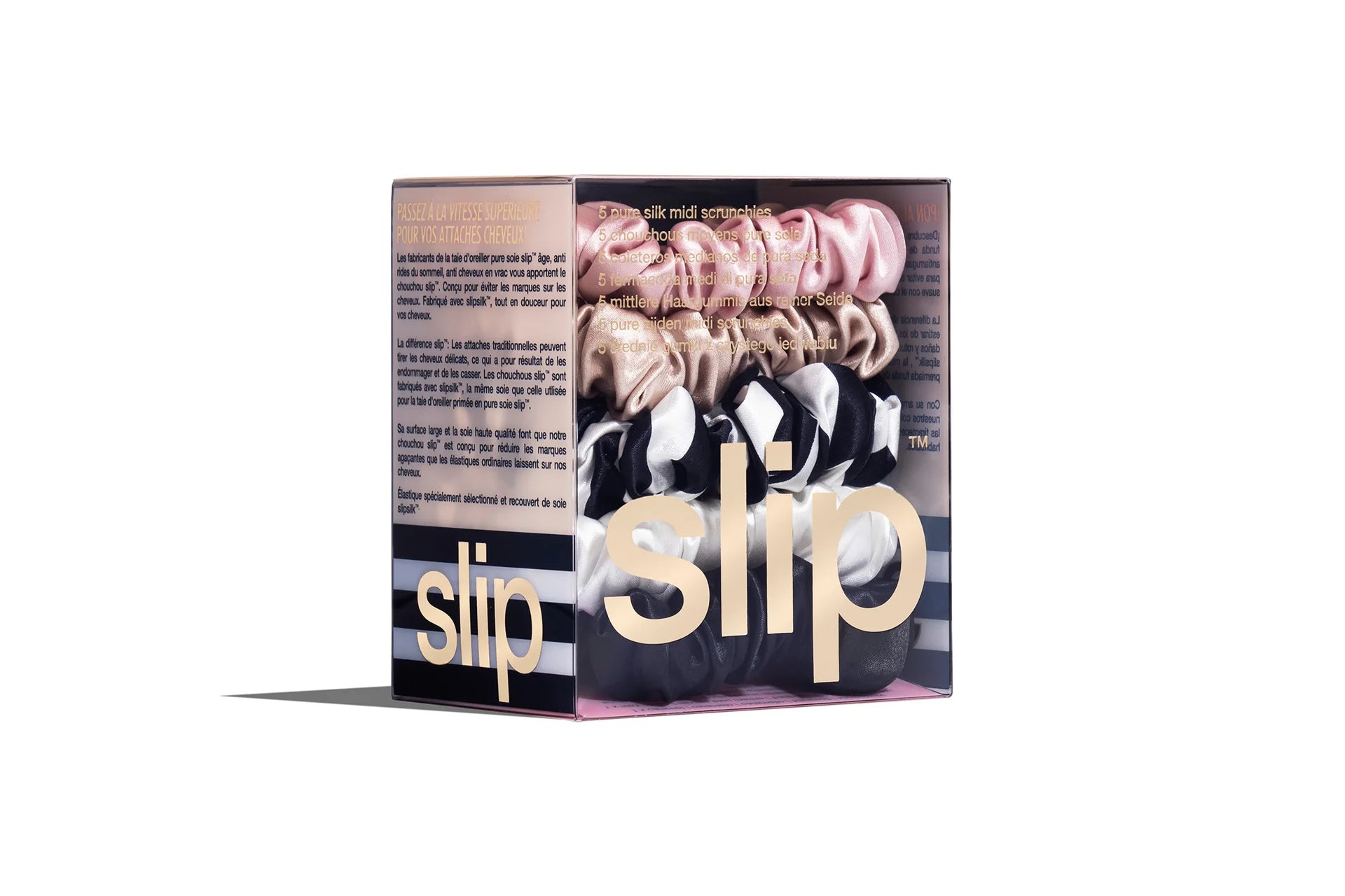 SLIP Midi Scrunchies Set of 5 in Multi