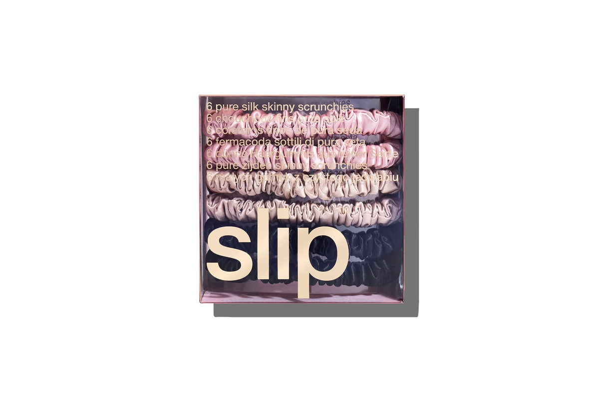 SLIP Skinny Scrunchies Pack of 6 in Multi