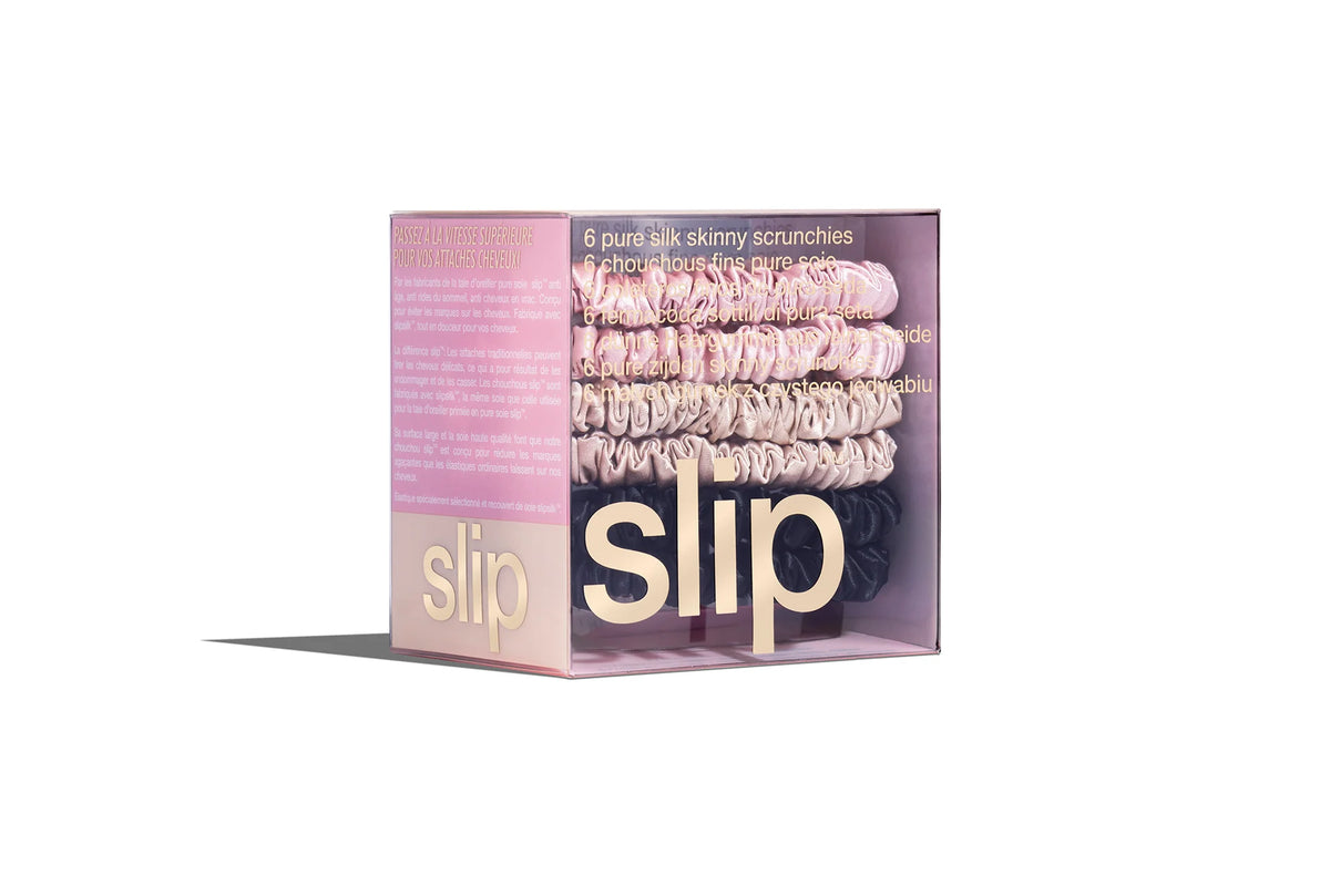 SLIP Skinny Scrunchies Pack of 6 in Multi