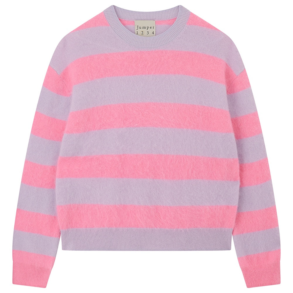 Jumper 1234 Brushed Stripe Crew - Pale Blue, Gossip Girl
