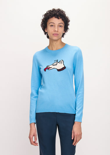 Bella Freud Dog Jumper in Tilda Blue