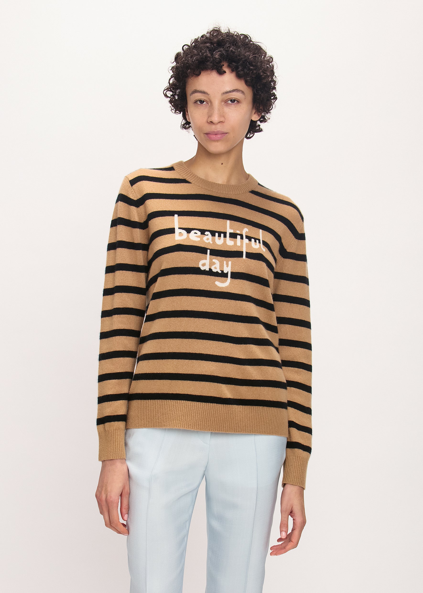 Bella Freud Beautiful Day Cashmere Jumper in Cappuccino
