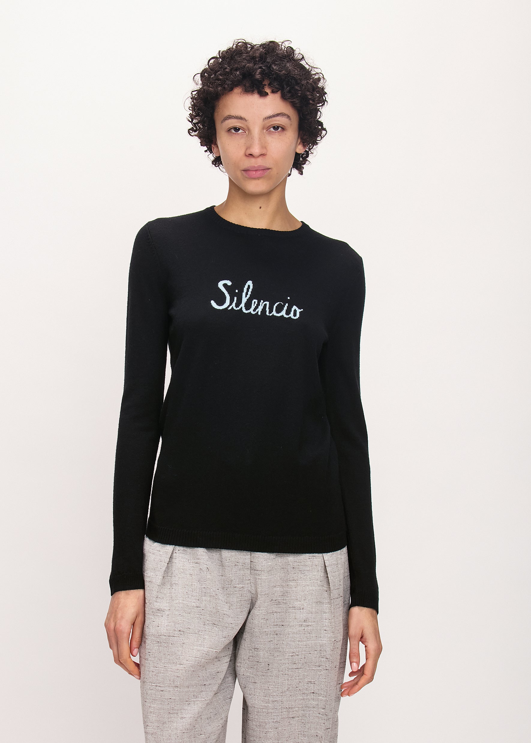 Bella Freud Silencio Jumper in Black