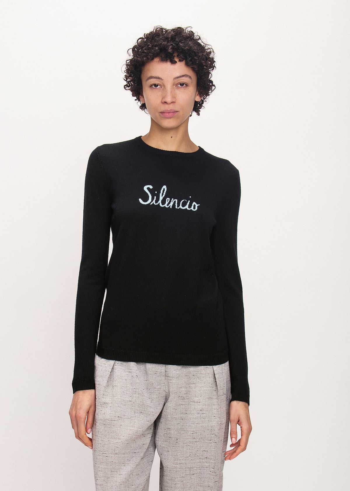 Bella Freud Silencio Jumper in Black