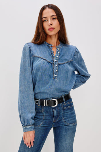Rails Sunna Shirt in Blue Stone