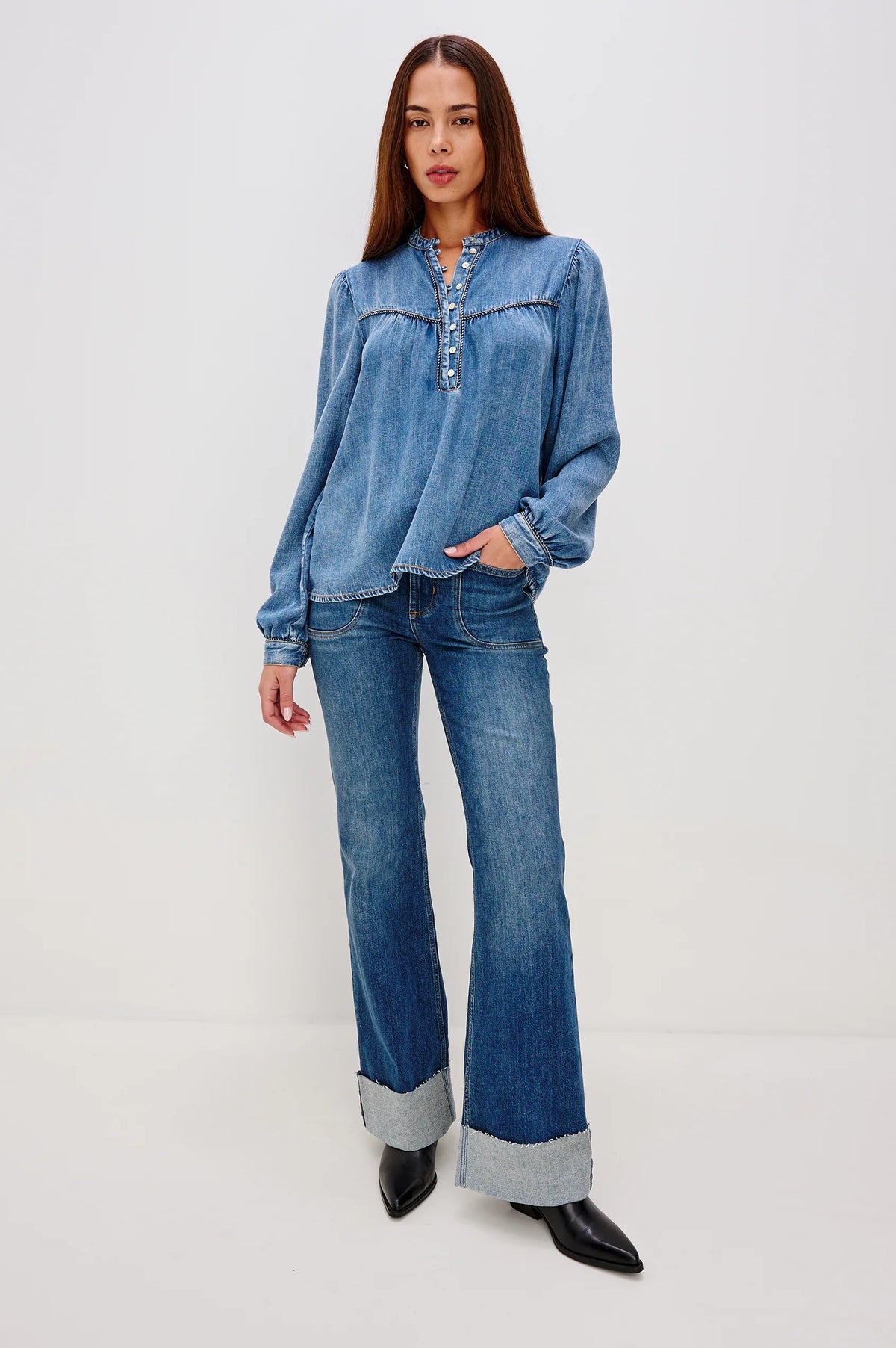 Rails Sunna Shirt in Blue Stone