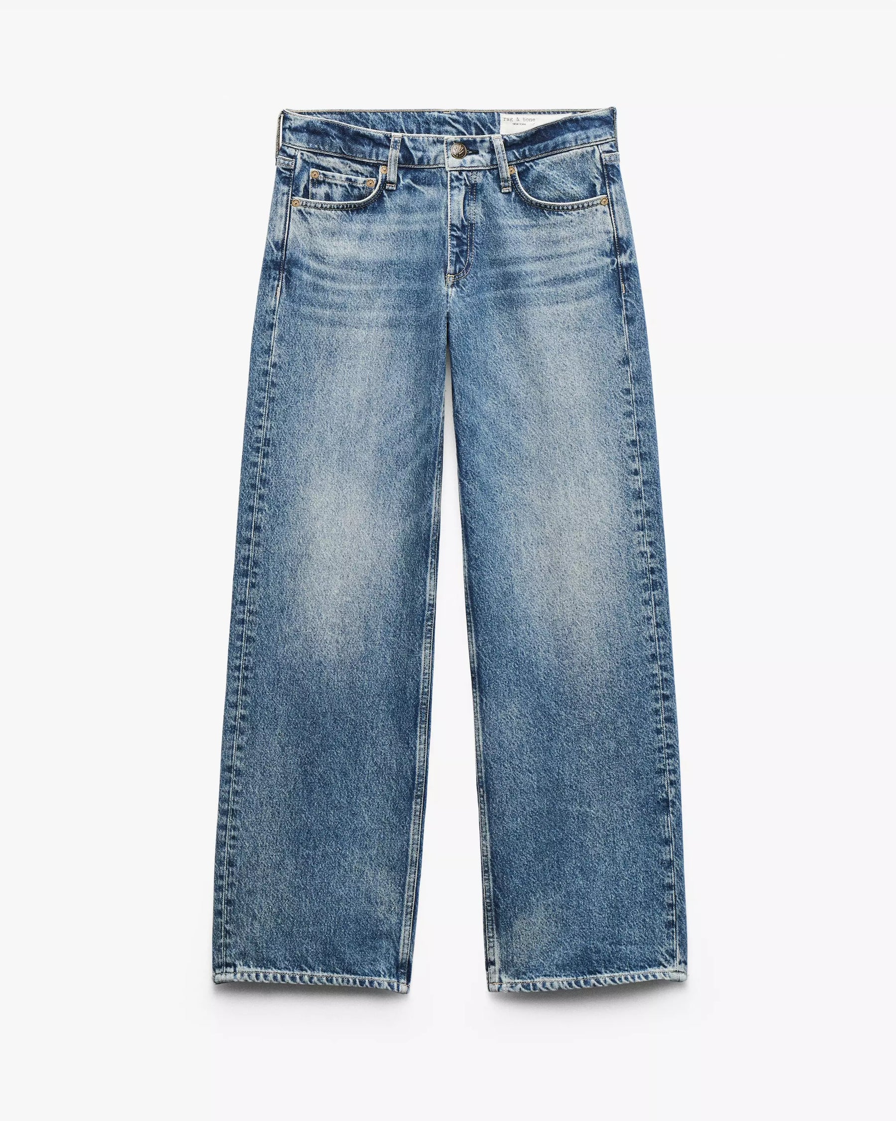 Rag & Bone Saige Low Rise Straight in Echo