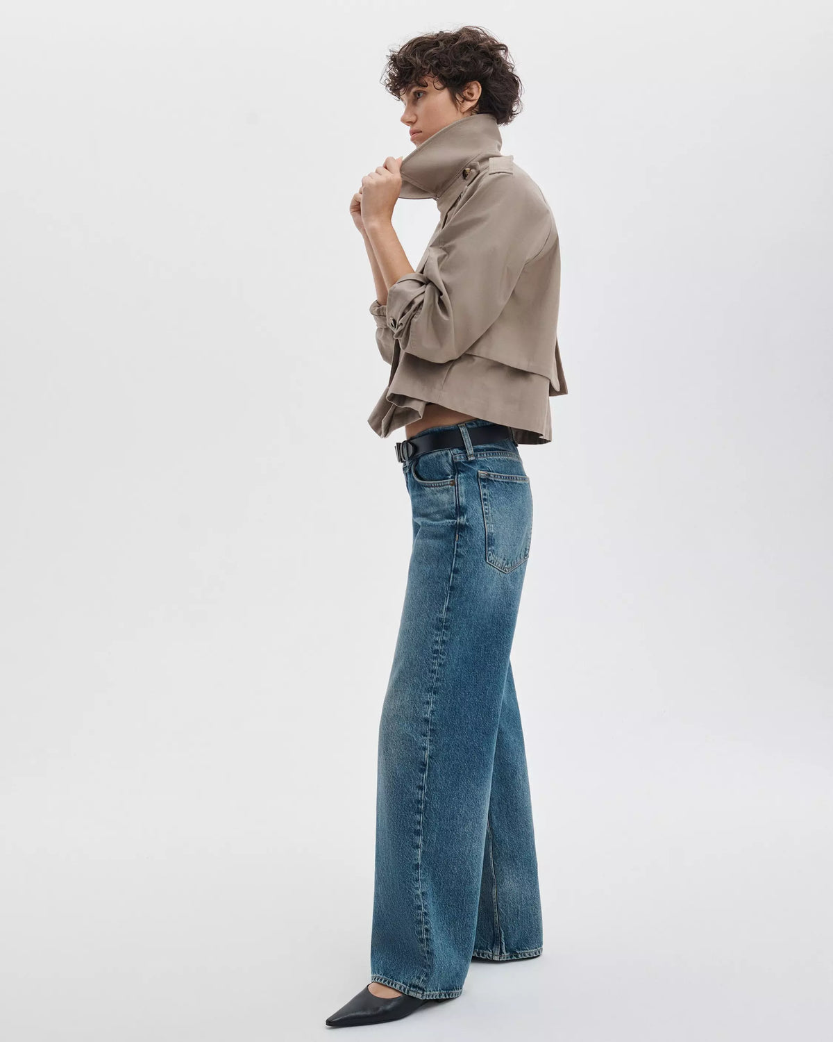 Rag & Bone Saige Low Rise Straight in Echo