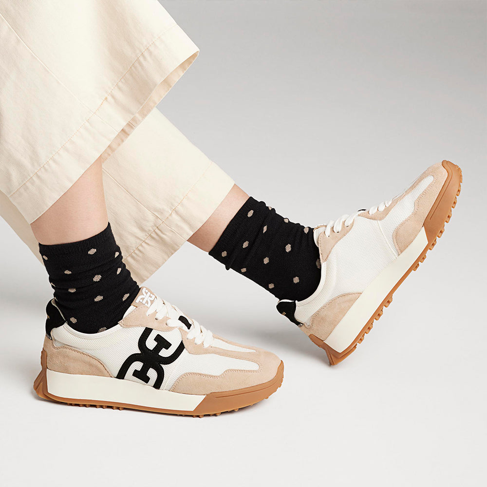 Sam Edelman Langley Sneakers - White, Black
