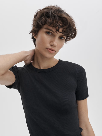 Rag & Bone Essential SS Crew - Black