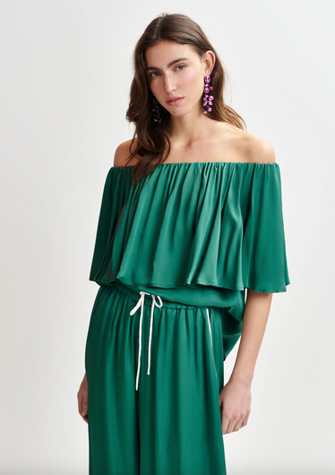EA Huntsville Ruffle Top in Madison Blue