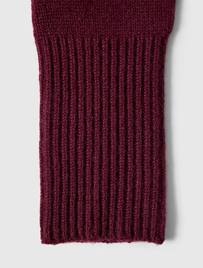 SELECTED Cille Cashmere Blend Gloves in Fig