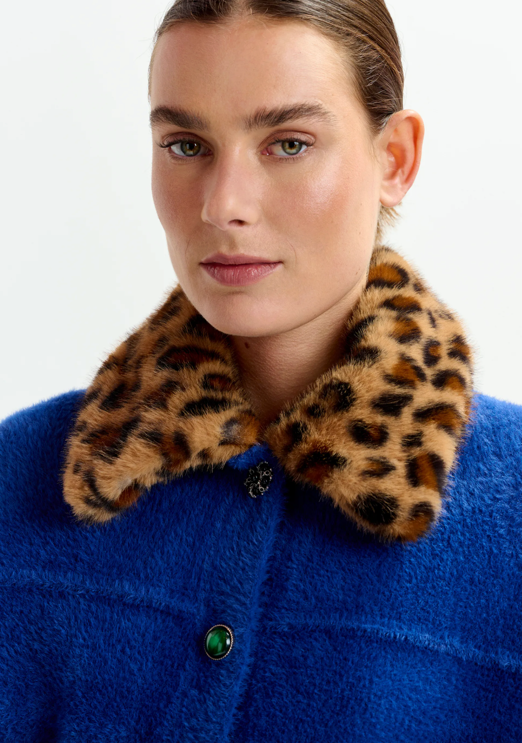 Essentiel Antwerp Intention Jacket with Collar in Black Iris