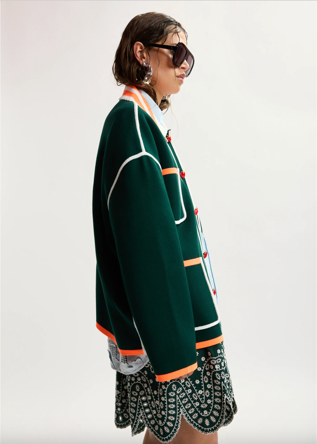 Essentiel Antwerp Kokorico Cardi - Bottle Green