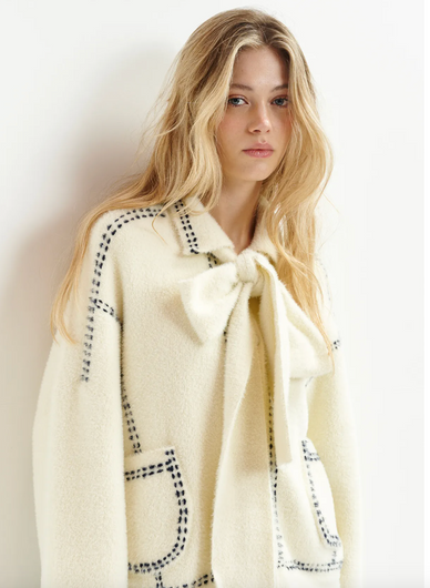 EA Hoops Cardigan in Sour Cream