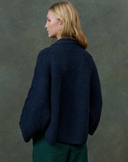 Louise Misha Khellane Cape in Marine