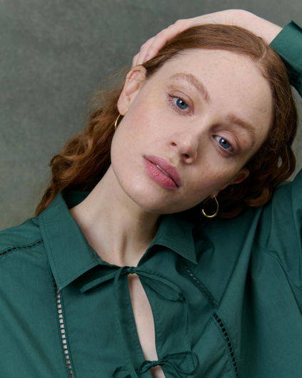Louise Misha Alinou Blouse in Emerald