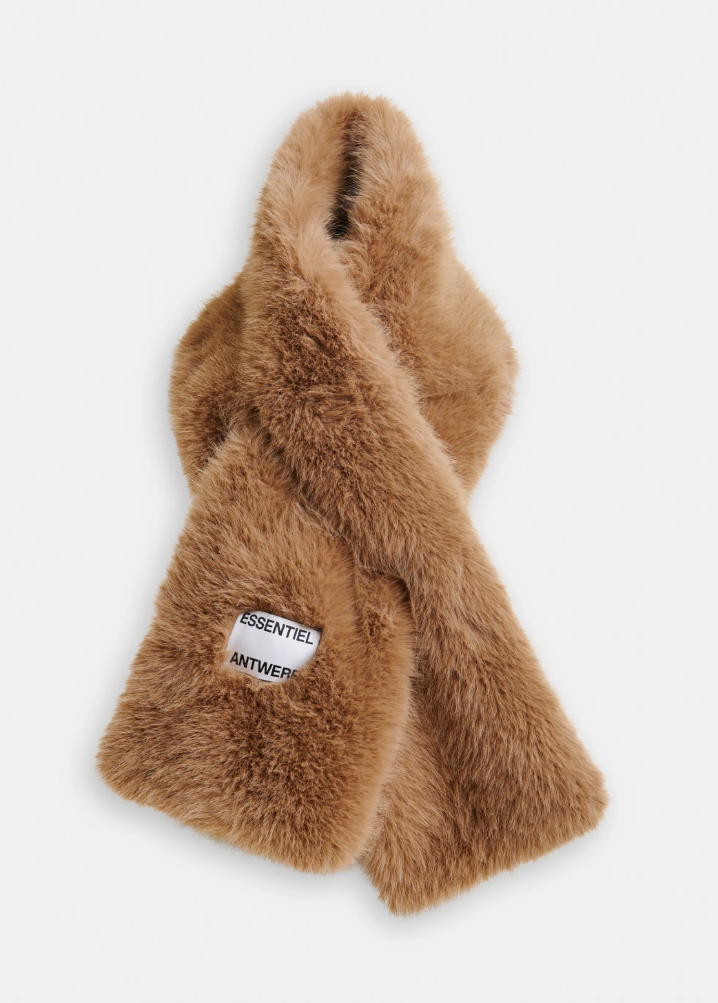 Essentiel Antwerp Iscarf Faux Fur Scarf in Beige