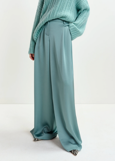 Essentiel Antwerp Ixie Wide Leg Pants in Poseidon Blue