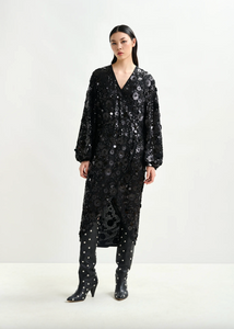 You added <b><u>Essentiel Antwerp Ishine Sequin Wrap Dress in Black</u></b> to your cart.