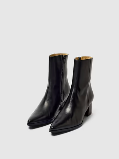 SELECTED Stine Leather Boot in Black