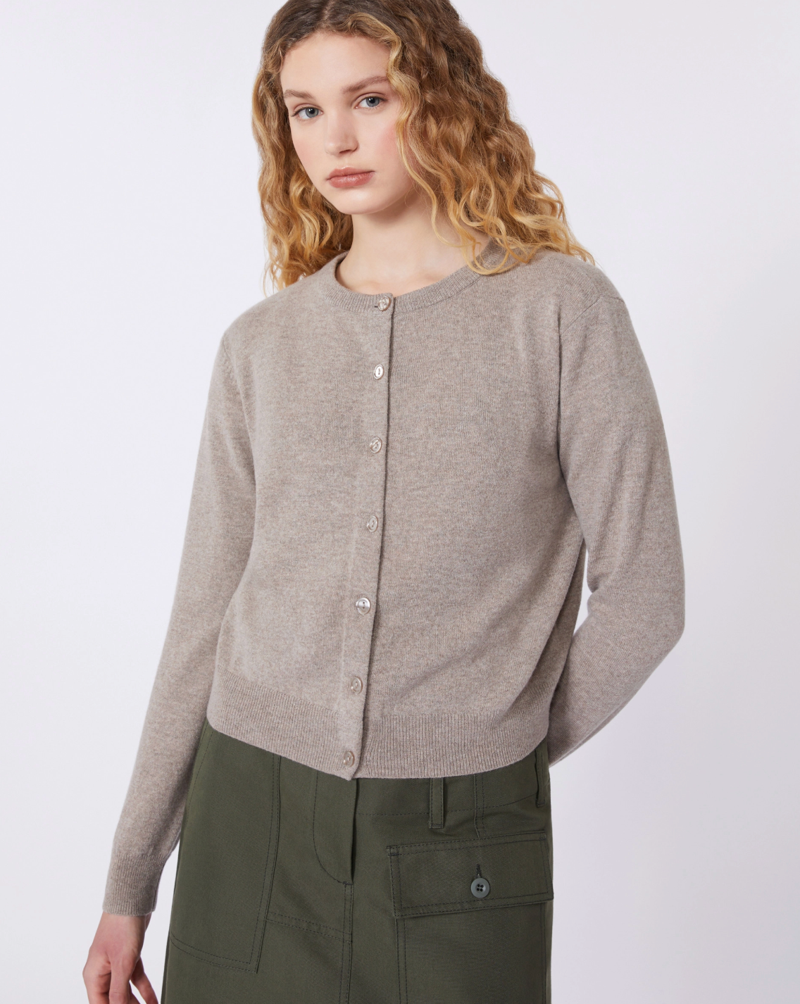 Weekend Maxmara Nebbia Cardigan in Turtledove