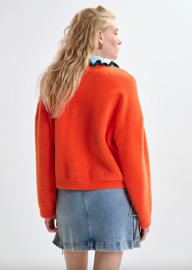 Essenitel Antwerp Jardener Knit Cardi in Nectarine